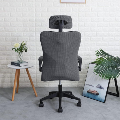 FORCHEER Office Chair Armrest Covers 12-15 Inch Velvet Elastic Black Arm Rest Covers for Desk Computer Chairs Washable