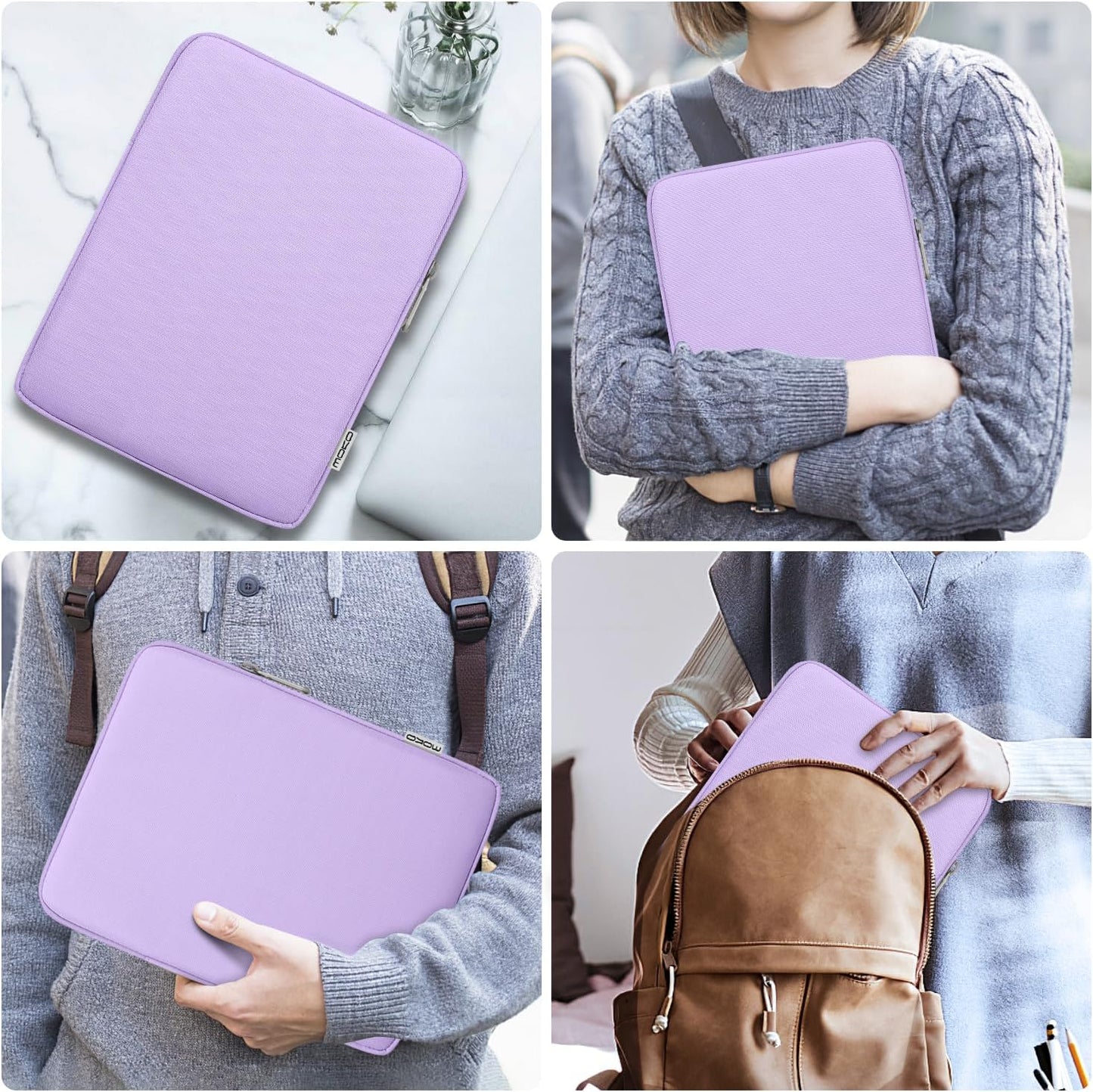 MoKo 7-8 Inch Tablet Sleeve Bag, Polyester Pouch Cover Case Fits iPad mini (A17 Pro) 8.3" 2024, iPad mini 6/5/4/3/2/1, Samsung Galaxy Tab S2 8.0, Tab A 8.0, ZenPad Z8s 7.9,Black