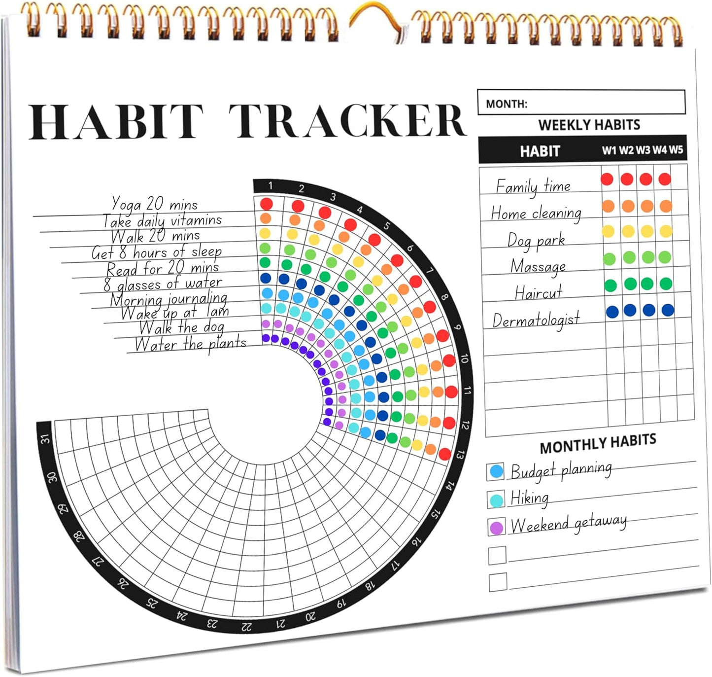 Lamare 2026 Habit Tracker Calendar – Premium Daily Habit Tracker Journal and Goal Board, Workout Motivation & Productivity Tool