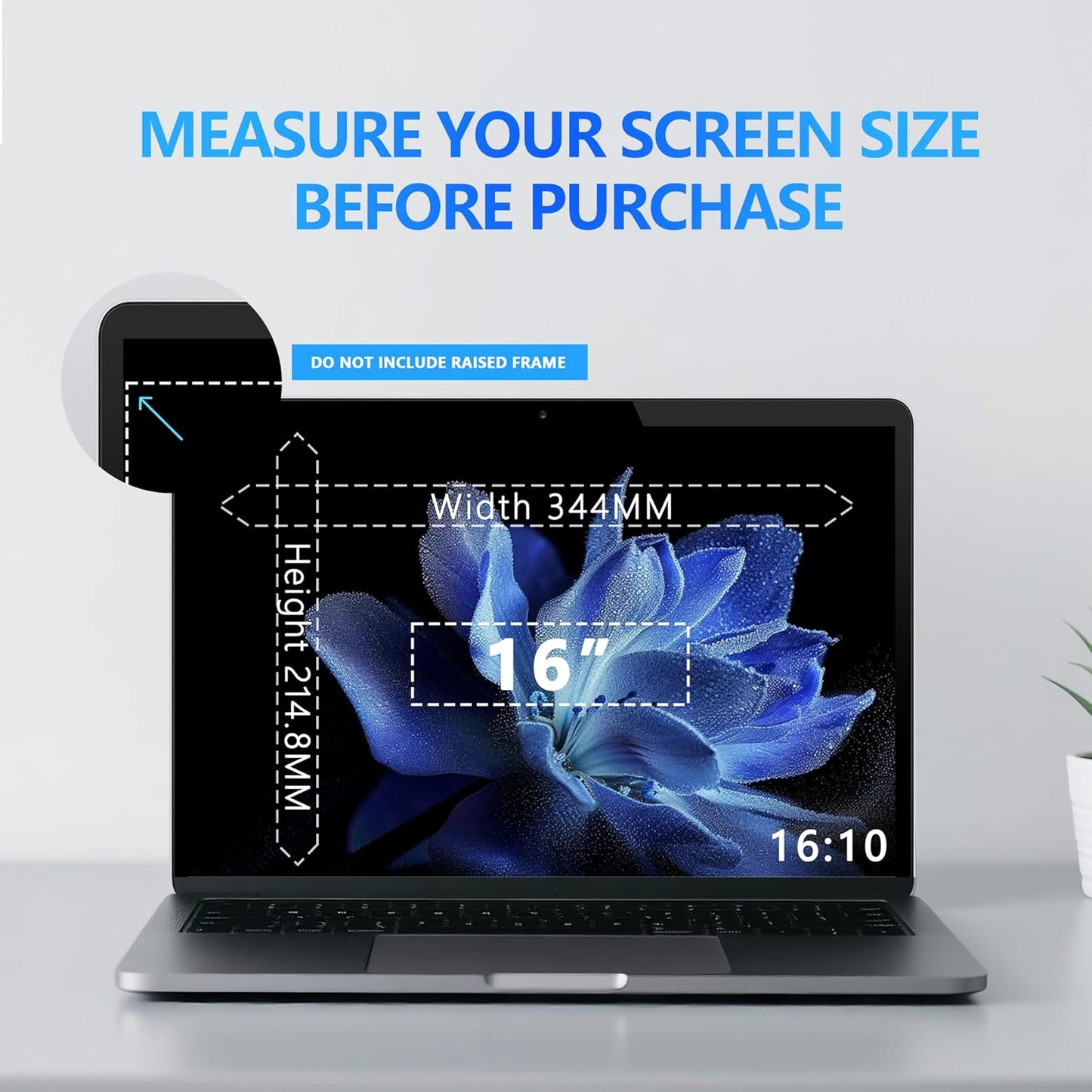 2 Pack Magnetic Hanging Computer Privacy Screen 24 Inch for 16:9 Widescreen Monitor, Removable Privacy Screen Anti Glare Blue Light Computer Screen Privacy Shield, Anti-Scratch 24in Protector Film