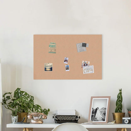 U Brands Cork Canvas Bulletin Board, 14" x 14" Inches, Frameless (463U00-04)