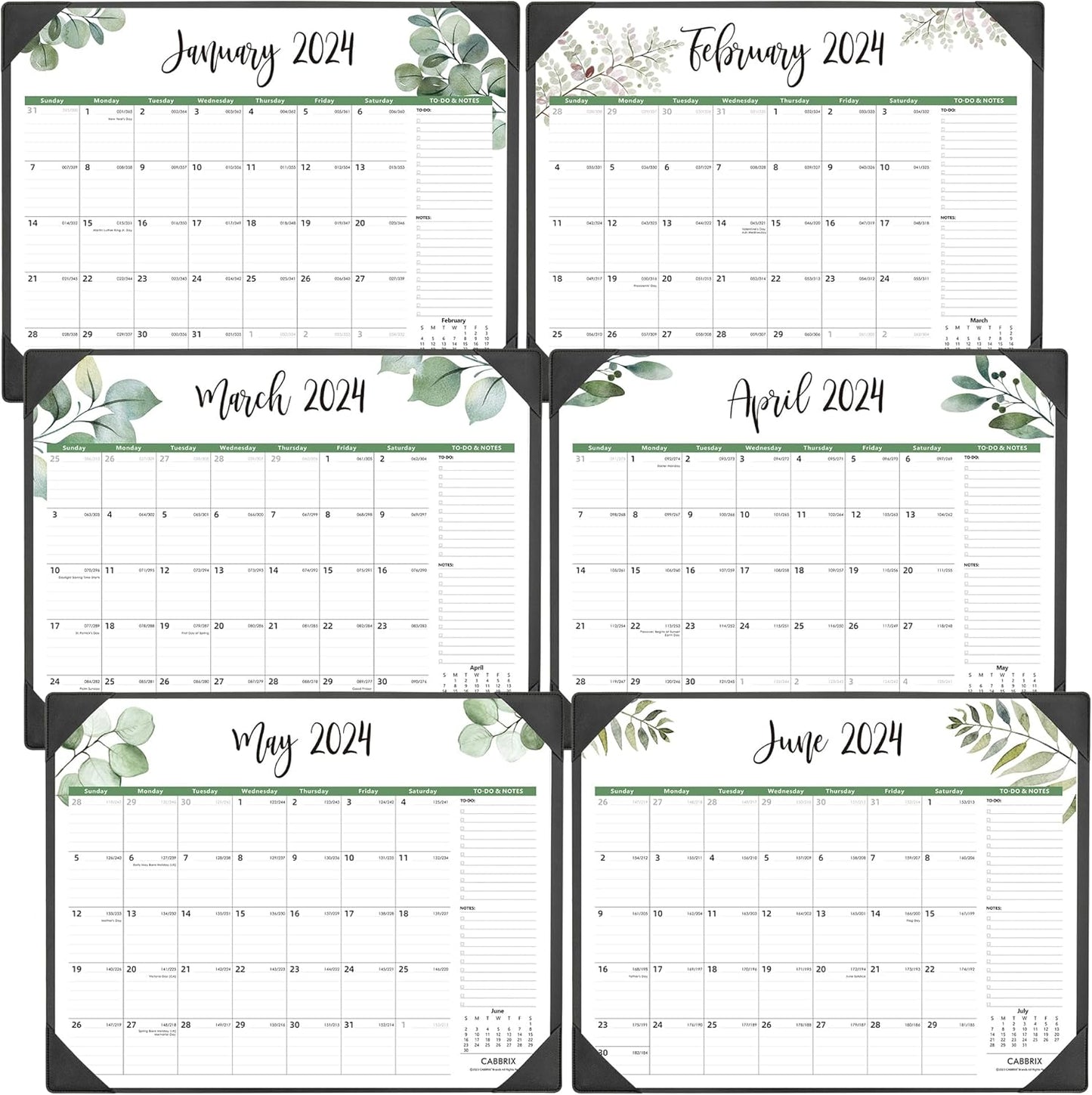 Large Desk Calendar 2026 with Desktop Mat, Cabbrix Desk Pad Calendar 22 x 17 Inch Covering January 2026 to June 2027, Desk Blotter Calendar 2026 for Home School and Office