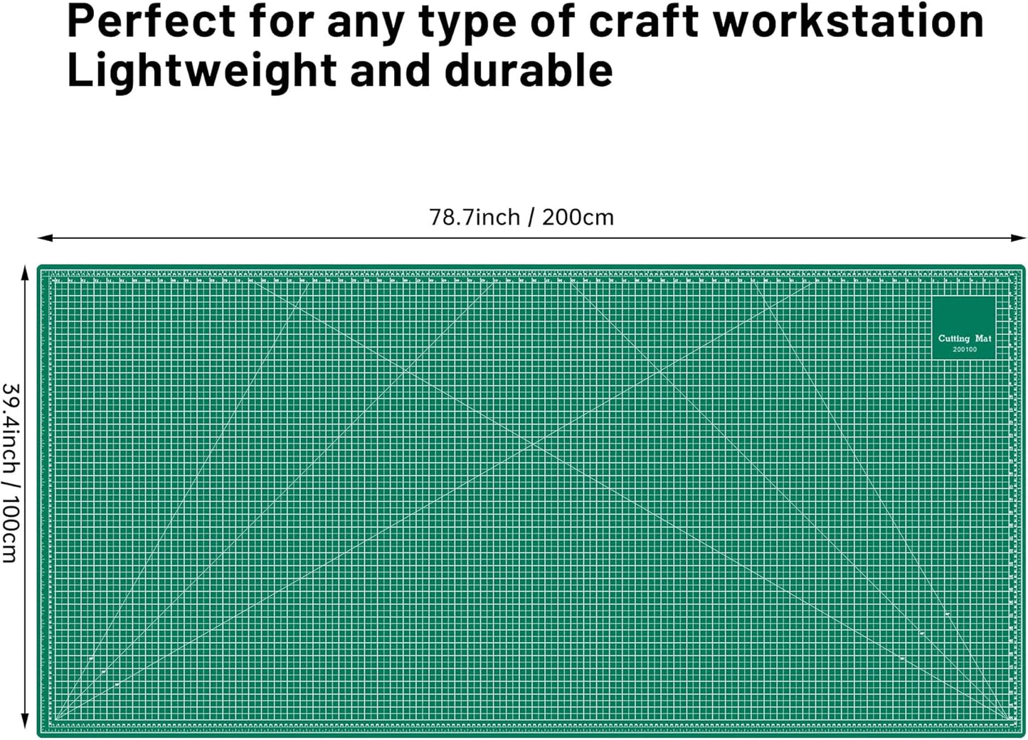HEADLEY TOOLS 18" x 24" Thickened Self Healing Cutting Mat, A2 Rotary Cutting Sewing Mat for Crafts, Double Sided 5-Ply Table Cutting Board for Fabric Quilting Leather Arts Hobby Project, Grey/Black