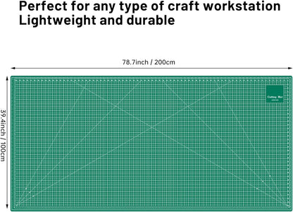 HEADLEY TOOLS 18" x 24" Thickened Self Healing Cutting Mat, A2 Rotary Cutting Sewing Mat for Crafts, Double Sided 5-Ply Table Cutting Board for Fabric Quilting Leather Arts Hobby Project, Grey/Black