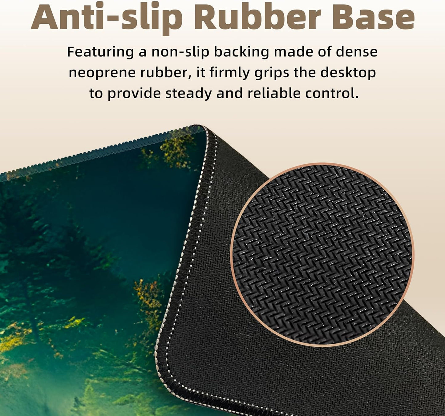 Galdas Mouse Pad For Gaming,Forest Background Pattern XXL XL Large Mouse Mat Long Extended MousePad Desk Mat Non-Slip Rubber Mice Pads Stitched Edges Thin (31.5 x 11.8 x 0.12 Inches) Tree