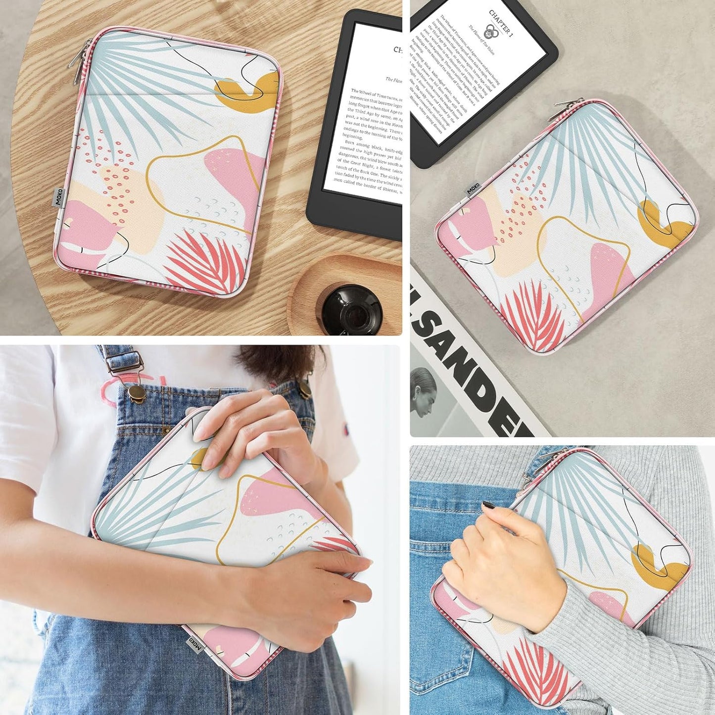 MoKo 9-11 Inch Tablet Sleeve Case, Fits New 11inch iPad Air M4/Pro M5, iPad A16 11", i-Pad 10/9/8/7th/Air 5/4th 10.9"/10.2", Tab S9/S8 11", Protective Bag Carrying Case with Pocket, Dark Gray