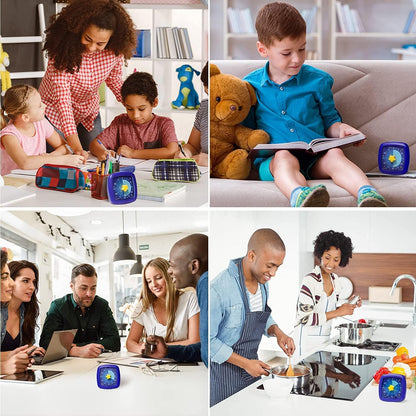 Secura 60-Minute Visual Timer, Silent Study Timer for Kids and Adults, Time Clocks, Time Management Countdown Timer for Teaching (Black & Cloud)