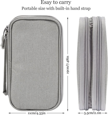 CAOODKDK Electronics Accessories Organizer Pouch Bag, Travel Universal Organizer for Cable, Charger, Phone, SD Card, Business Travel Gadget Bag