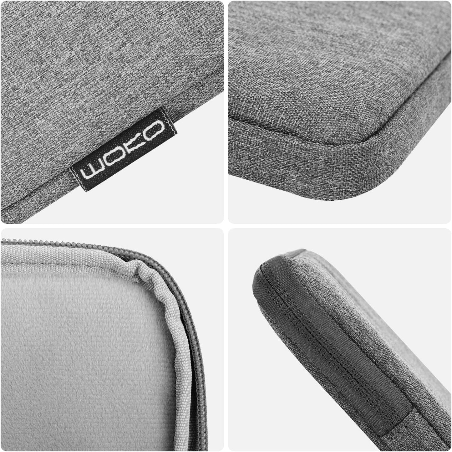 MoKo 7-8 Inch Tablet Sleeve Bag, Polyester Pouch Cover Case Fits iPad mini (A17 Pro) 8.3" 2024, iPad mini 6/5/4/3/2/1, Samsung Galaxy Tab S2 8.0, Tab A 8.0, ZenPad Z8s 7.9,Black
