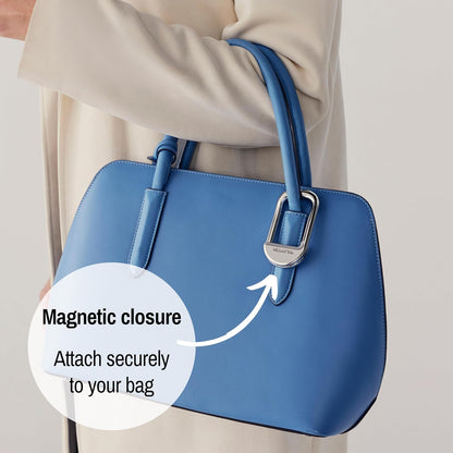 FLIP Bag Hook - Newly Redesigned. Portable Purse Hanger for Table with Magnetic Closure - Now Holds up to 50 lbs (Gold)