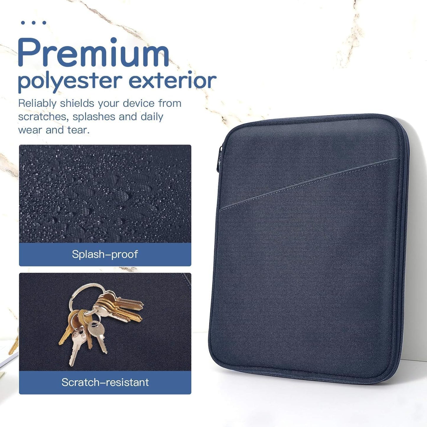 Dadanism 9-11" Tablet Sleeve Bag Carrying Case for iPad (A16) 11th Gen 11", iPad 10th Gen 10.9" Air 5/4, iPad Air M4/Pro 11", iPad 9/8/7th, Galaxy Tab A11+ Plus 11", Remarkable 2 10.3", Black