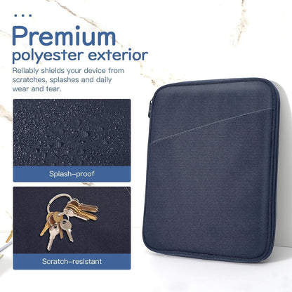 Dadanism 9-11" Tablet Sleeve Bag Carrying Case for iPad (A16) 11th Gen 11", iPad 10th Gen 10.9" Air 5/4, iPad Air M4/Pro 11", iPad 9/8/7th, Galaxy Tab A11+ Plus 11", Remarkable 2 10.3", Black