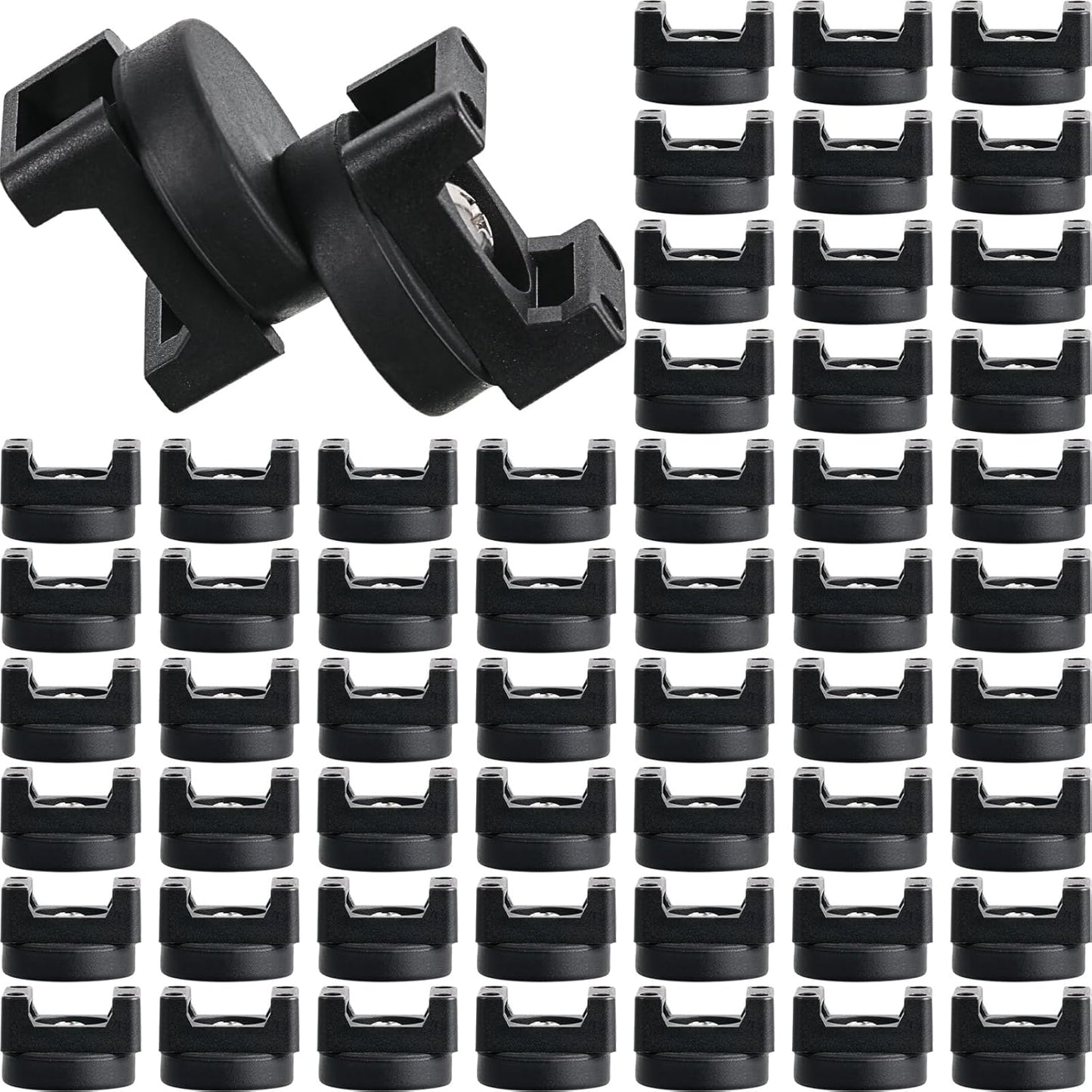 Yookeer 15 Pcs Magnetic Zip Tie Mount Base Black Magnetic Cable Clips Wire Holder Multipurpose Cable Ties Management Base Electrical Supplies for Wire (22 mm)