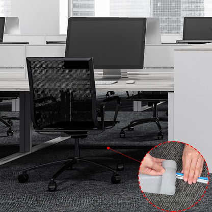 WILLBOND Carpet Cord Cover Cable Protector Floor Cover Cable Protector Management Only for Commercial Office Carpet(19.69 ft,Black)
