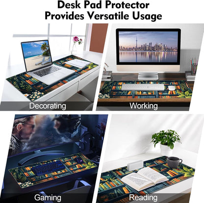 Galdas Mouse Pad For Gaming,Forest Background Pattern XXL XL Large Mouse Mat Long Extended MousePad Desk Mat Non-Slip Rubber Mice Pads Stitched Edges Thin (31.5 x 11.8 x 0.12 Inches) Tree