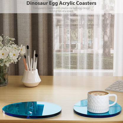 Acrylic Coaster Decorative Plates, Irregular Bar Drink Coaster, Clear Cloud Shape Coffee Cup Coaster, Perfect for Tabletop Protection and Accessories Display.(Gold)