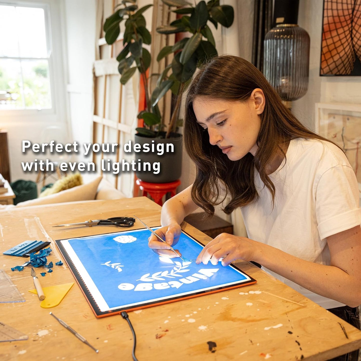 Daylight Wafer 3 Light Pad (A2+) Dimmable with Memory Function, Perfect for Tracing, Sketching, Scrapbooking and Other Craft Projects,18X23.5 inches, Black