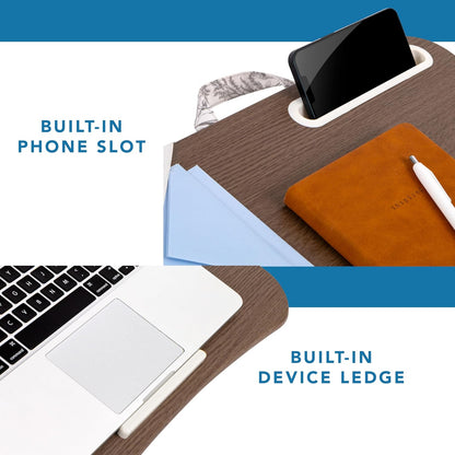 LAPGEAR Designer Lap Desk with Phone Holder and Device Ledge - Arrow Stripes - Fits up to 15.6 Inch Laptops - Style No. 45411