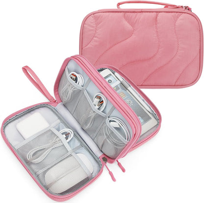Skycase Tech Pouch - Lightweight Electronics Organizer Travel Case - Double Layers Cable Organizer - All-in-One Storage Bag for Charger, Cord, Phone, Flash Drive, Essentials - XL