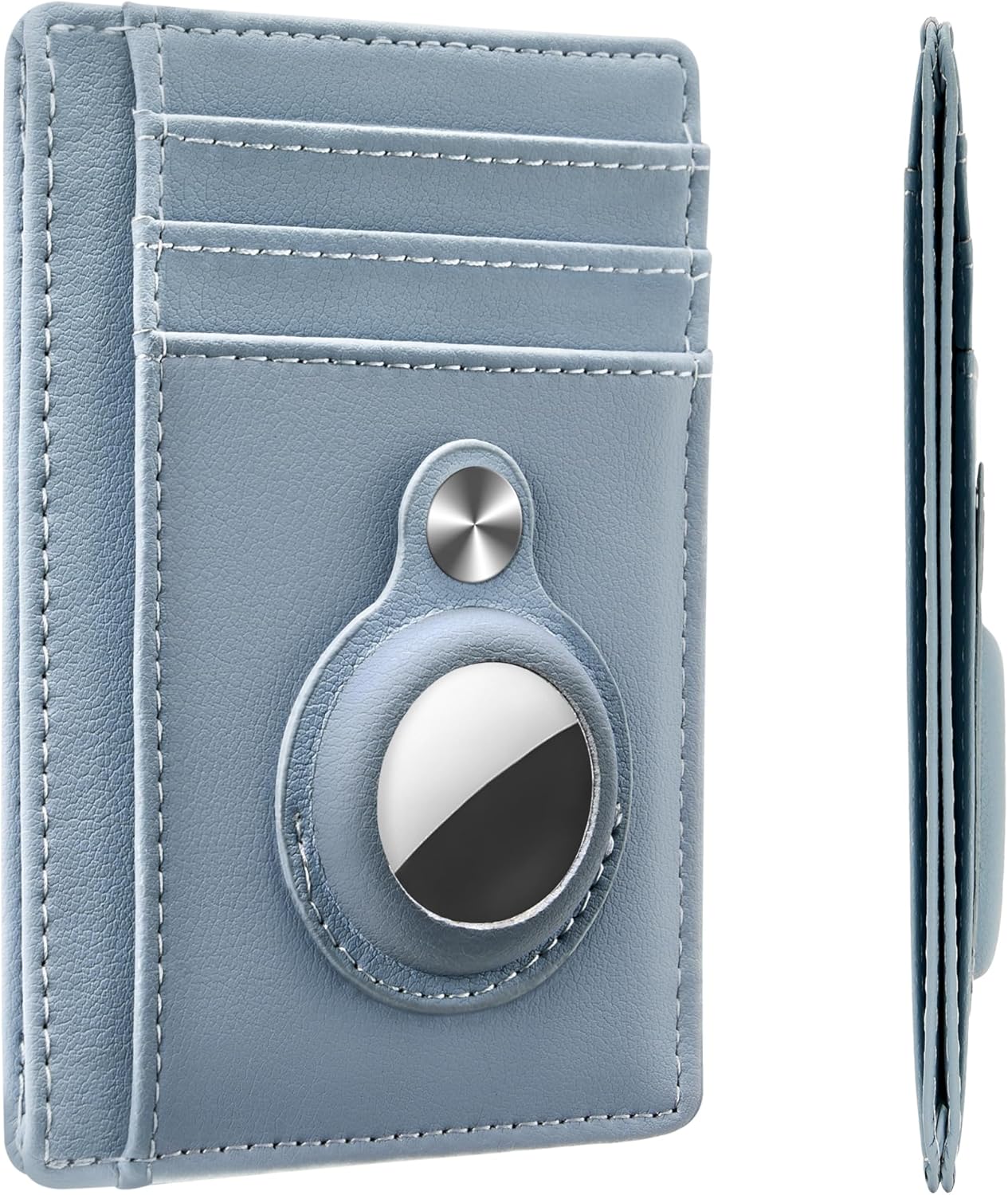 Slim Minimalist Front Pocket Air Tag Wallet, RFID Blocking Card Holder Wallet with Airtag Holder