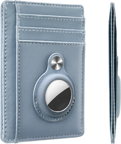 Slim Minimalist Front Pocket Air Tag Wallet, RFID Blocking Card Holder Wallet with Airtag Holder