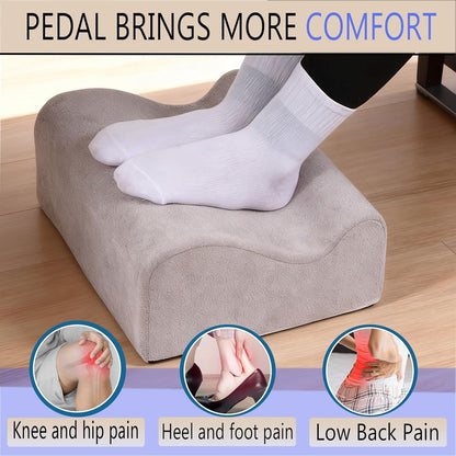 Foot Rest for Under Desk at Work,At Work Soft Ergonomic Footrest,Support Foot Pillow,Heel Chair,Leg Elevation Pillow,(Blue)