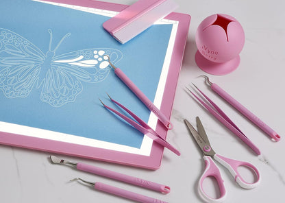 iVyne Complete Set Rechargeable A4 Light Pad, Weeding Tools for Vinyl, Scrap Collector for Cricut and Silhouette Machines for Every Tracing, Drawing Projects (Green)