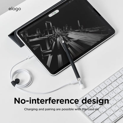 elago Classic Pencil Case Compatible with Apple Pencil (USB-C), Perfect Grip, Protective Skin, Silicone Sleeve, Supports Magnetic Attachment [Yellow]