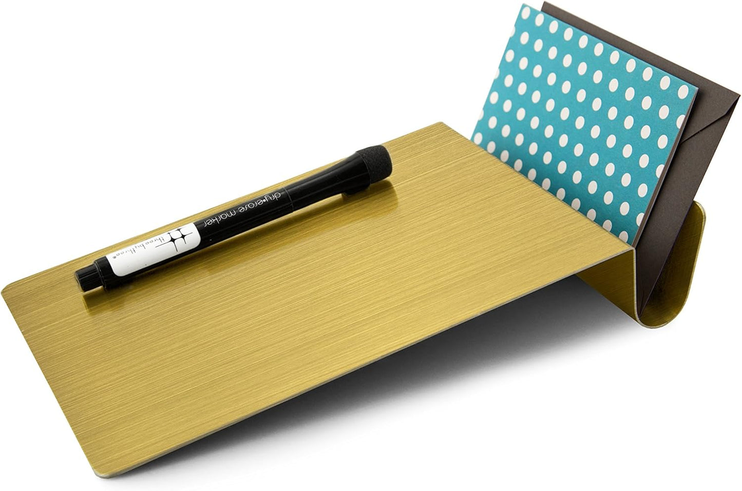Three by Three Seattle 5.5 x 9 Inch to.do Dry Erase Board with Marker for Memos, Lists, and More in Office, Home, Classroom, and Event Spaces (White)