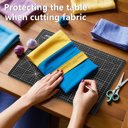 ArtAt Self Healing Cutting Mat: 24 x 36 inch Green Large 5-Ply Double-Sided Durable Non-Slip PVC Cutting Mat for Sewing Quilting Scrapbooking Art & Crafts projects…