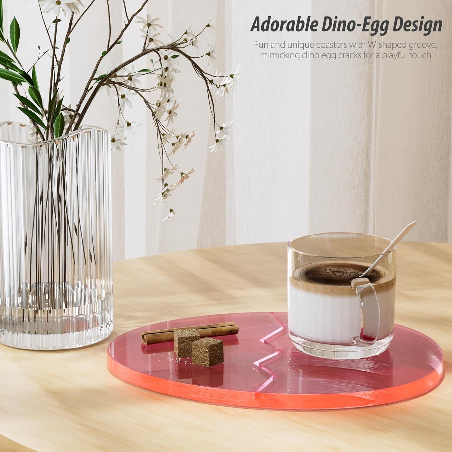 Acrylic Coaster Decorative Plates, Irregular Bar Drink Coaster, Clear Cloud Shape Coffee Cup Coaster, Perfect for Tabletop Protection and Accessories Display.(Gold)