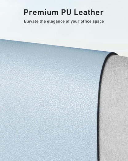 Aothia Leather Desk Pad Protector, Mouse Pad, Office Desk Mat, Non-Slip PU Leather Desk Blotter, Laptop Desk Pad, Waterproof Desk Writing Pad for Office and Home (Brown,23.6" x 13.7") - Colors B