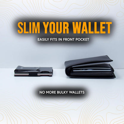 VIVID Carbon Fiber AirTag Wallet for Men - Slim, Modern, RFID Blocking, Scratch Resistant, Credit Card AirTag Holder, Easy Access Cards, Money Clip, Mens Wallet (Carbon Fiber)