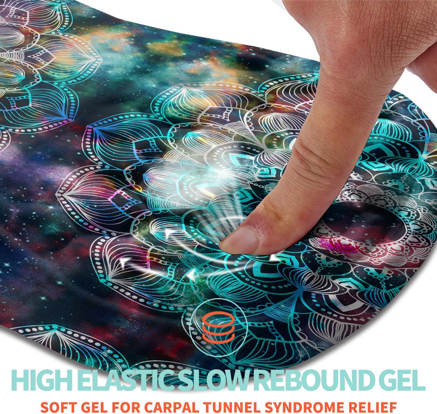 Ergonomic Mouse Pad Wrist Support with Memory Foam Massage Bulge, Carpal Tunnel Pain Relief Mousepad Wrist Rest for Mouse(12x8 inch, Silver Gray Light Purple)
