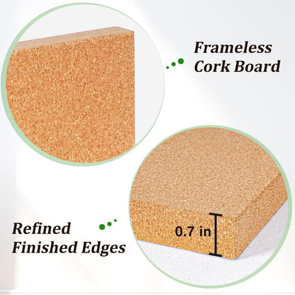 DOLLAR BOSS Bulletin Boards with Linen 1-Pack 16''X 12'' Double-Sided Cork Board for Walls Wood Framed Bulletin Boards, Small Pin Board for Home Kitchen Office Decorative Hanging 10 Pushpins
