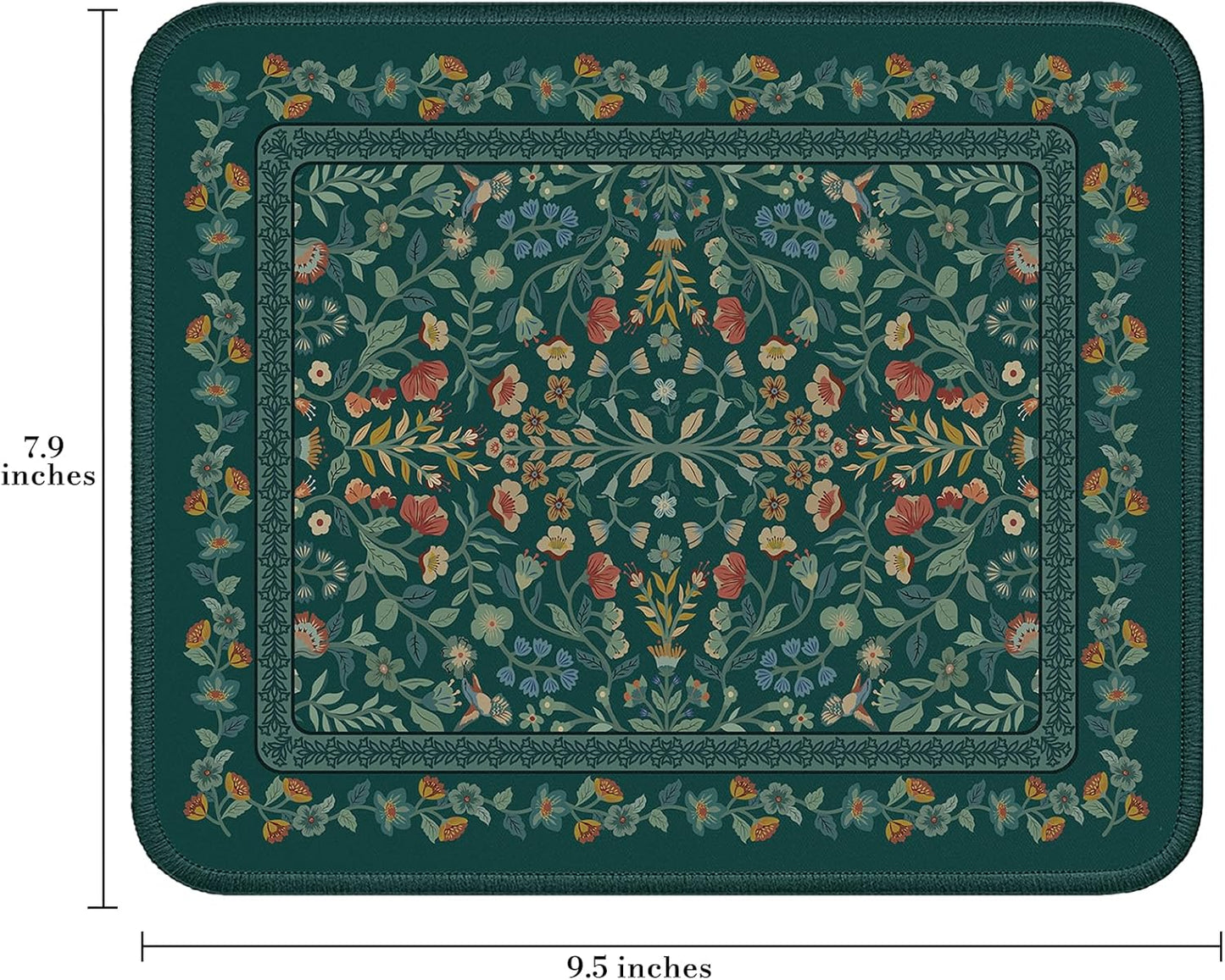 iCasso Desk Mat for Keyboard and Mouse, Large Mouse Pad, Desk Pad Mat, Anti-Slip Big Mousepad with Stitched Edges for Computer Desktop(Deep Green)