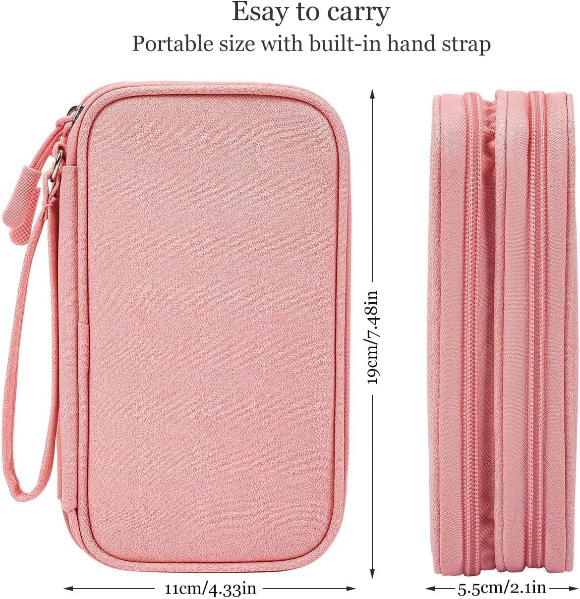 CAOODKDK Electronics Accessories Organizer Pouch Bag, Travel Universal Organizer for Cable, Charger, Phone, SD Card, Business Travel Gadget Bag