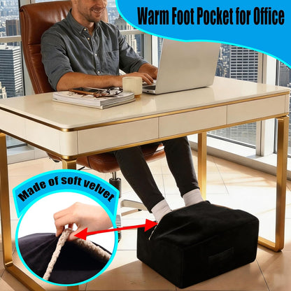 Foot Rest for Under Desk at Work,At Work Soft Ergonomic Footrest,Support Foot Pillow,Heel Chair,Leg Elevation Pillow,(Blue)