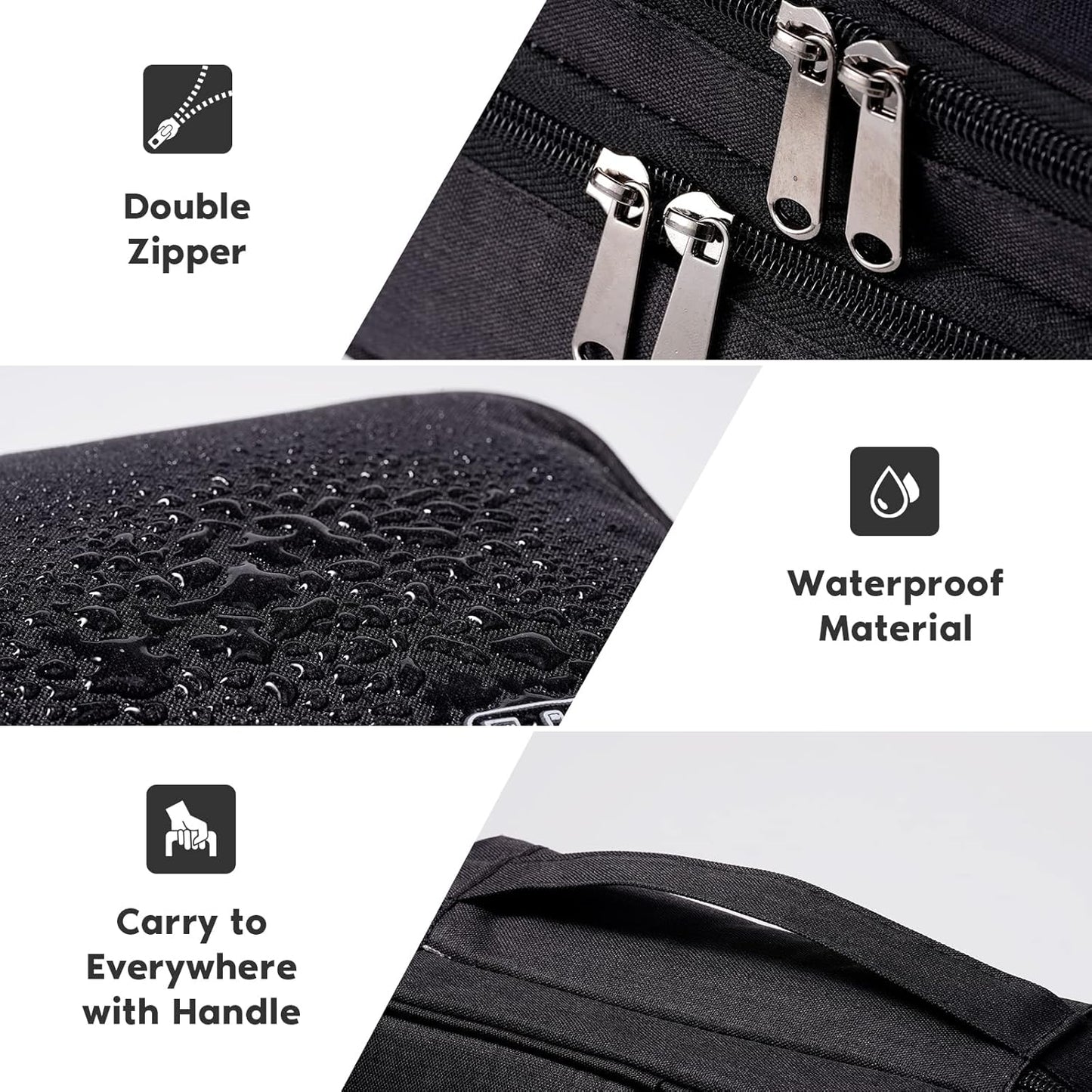 OrgaWise Electronics Organizer, Electronic Accessories Bag Travel Cable Organizer Three-Layer for iPad Mini, Kindle, Hard Drives, Cables, Chargers