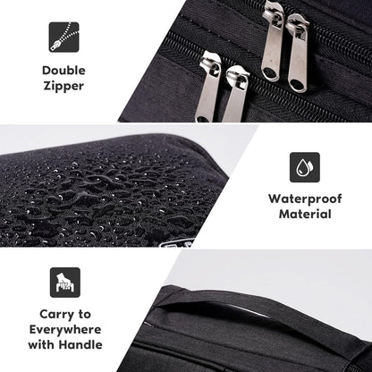 OrgaWise Electronics Organizer, Electronic Accessories Bag Travel Cable Organizer Three-Layer for iPad Mini, Kindle, Hard Drives, Cables, Chargers