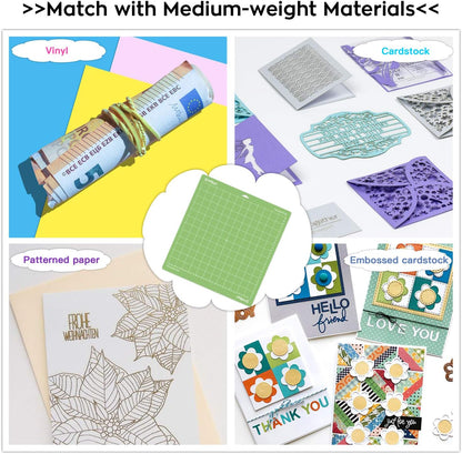 HTVRONT Standard Grip Cutting Mat, 6 Pack Cutting Mat 12x12 Compatible with Cricut Maker 3/Maker 4/Maker/Explore 3/4/5/Air 2/One, Standard Adhesive Sticky Quilting Cutting Mats Replacement Accessories
