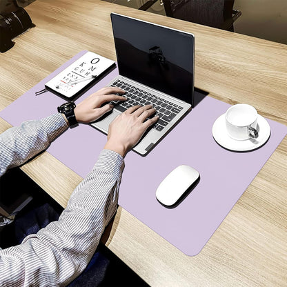Bloss Leather Desk Pad and Keyboard Wrist Rest, Large Mouse Pad + Keyboard Pad+Mouse Wrist Support, Non-Slip Desk Mat Protector for Office, Home(31.5×15.7 Inches,Beige) - Colors A