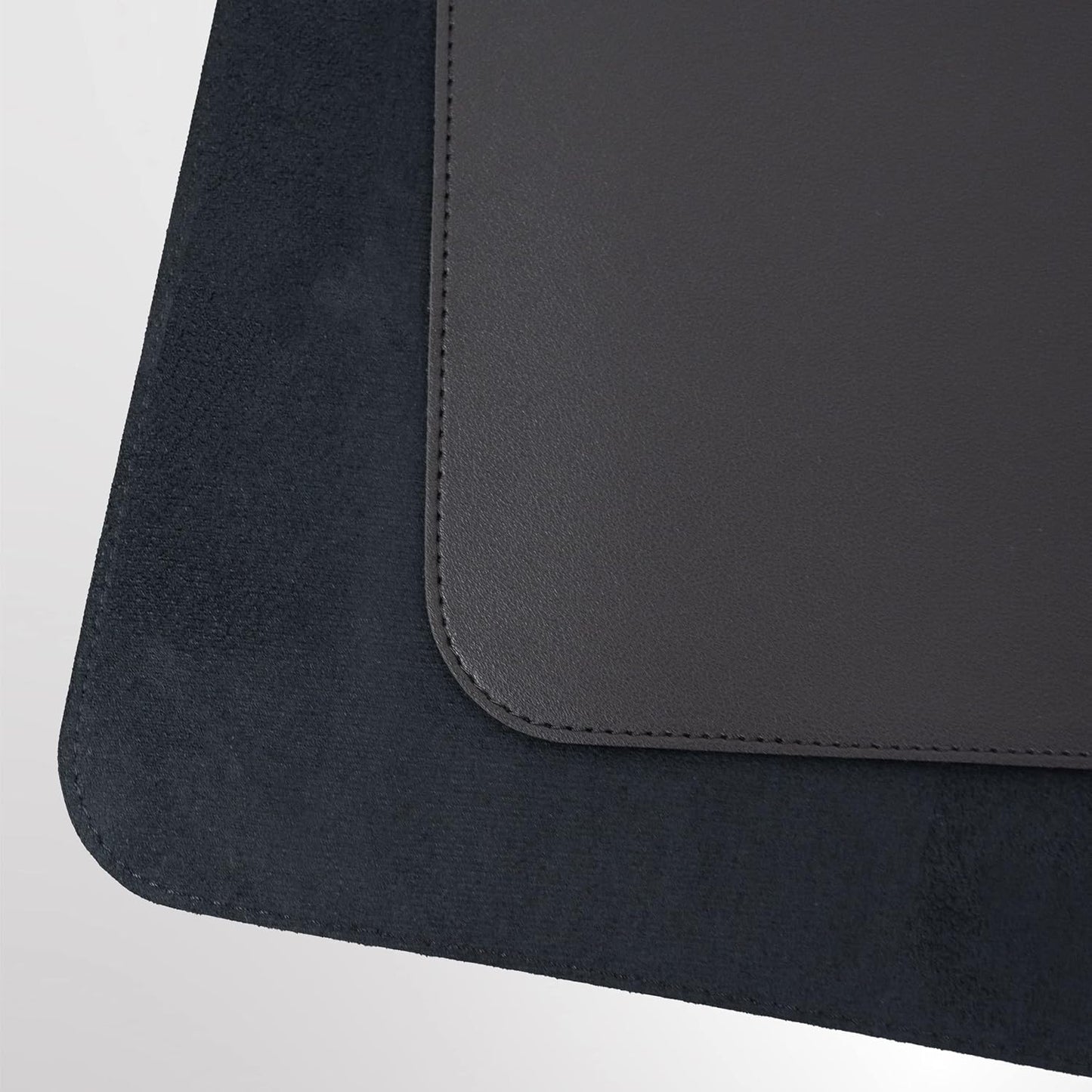 Vine Creations Leather Desk Mat 24" x 17", Desk Protector, PU Leather Desk Pad, Non Slip Small Desk Pad Mat, Desk Blotter, Desk Pads on Top of Desks, Home or Office Small Desk Mat (Black)