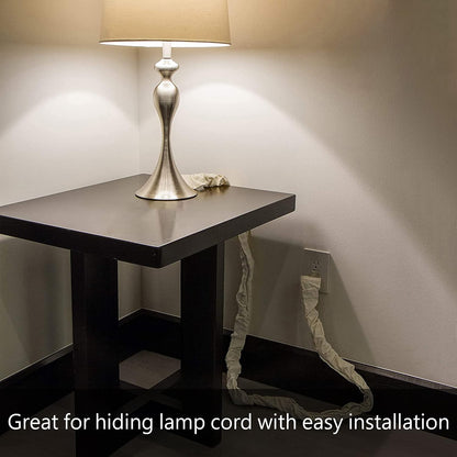 Aspen Creative 15013-21A, 6' Wheat Faux Silk Fabric Cord & Chain Cover, Easy to Install for Lighting Fixture, Cable Management, Lamp Wire Cover