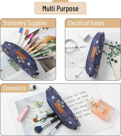 Mr. Pen- Cute Pencil Case Pouch, Multipurpose Canvas Bible Pencil Pouch, Smooth Zipper, Premium Material, Neat Stitches, Ideal for Stationery, Cosmetics, Electronics, School, Office, Travel