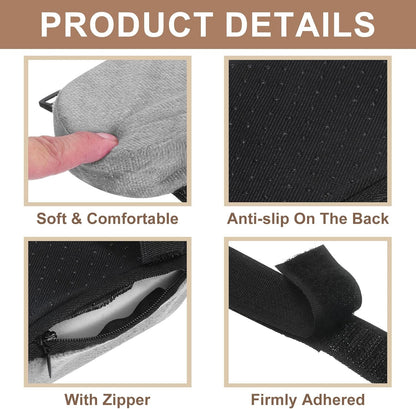 uxcell Memory Foam Chair Armrest Pads, 2 Pair Office Chair Arm Covers, Elbow Pillow for Offices Study Rooms Game Rooms (Black)