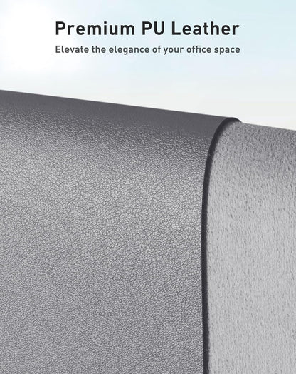 Aothia Leather Desk Pad Protector, Mouse Pad, Office Desk Mat, Non-Slip PU Leather Desk Blotter, Laptop Desk Pad, Waterproof Desk Writing Pad for Office and Home (Brown,23.6" x 13.7") - Colors B