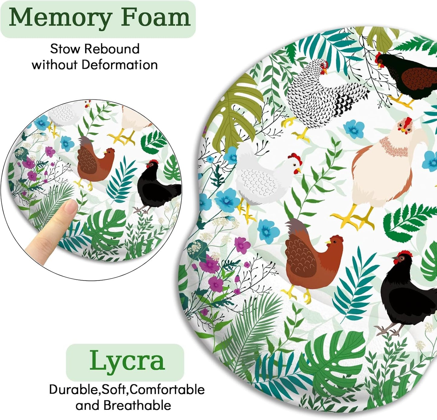 LIMKRIAN Cat Ergonomic Mouse Pad with Wrist Rest, Gaming Mouse Pad with Wrist Support, Funny Mouse Pads for Desk, Computer Mousepad with Non-Slip Pain Relief PU Base, Cute Office Desk Accessories