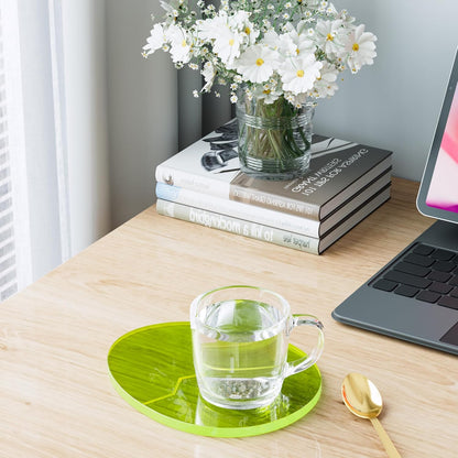 Acrylic Coaster Decorative Plates, Irregular Bar Drink Coaster, Clear Cloud Shape Coffee Cup Coaster, Perfect for Tabletop Protection and Accessories Display.(Gold)
