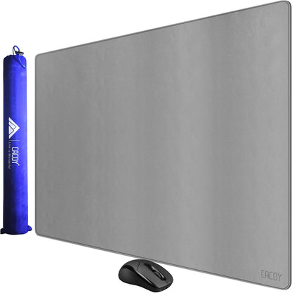 Cacoy 36" x 20" Leather Desk Mat for Home Office, Extra Large PU Leather Desk Pad Blotters, Waterproof Computer Keyboard Mat, Extended Gaming Mouse Pad, Desk Protector for Desktop and PC Laptop, Black